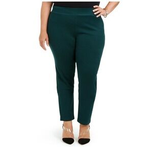 INC Women Plus Size Skinny Pull-On pants Hunter Forest Color Size 24W